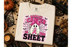 Breast Cancer Boo Sheet Halloween PNG Te Product Image 3