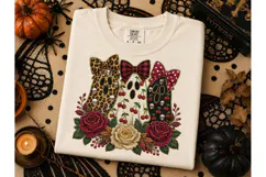 Halloween Ghost Trio Floral PNG Shirt Product Image 2
