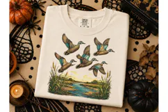 Flying Ducks Wetland PNG Shirt Design Product Image 2