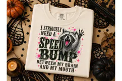 Funny Raccoon Speed Bump PNG Tee Design Product Image 2