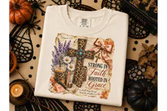 Strong in Faith Rooted in Grace PNG Tee Product Image 2