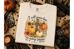 Fall Praise Him Every Season PNG Tee Product Image 3