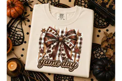 Game Day Football Bow PNG Sublimation Product Image 2