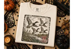 Mallard Ducks Flying Vintage PNG Tee Product Image 1
