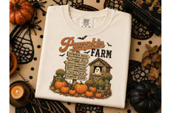 Pumpkin Farm Halloween PNG Shirt Design Product Image 3