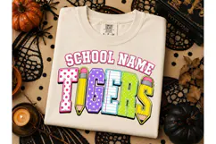 School Tigers Mascot PNG Sublimation Tee Product Image 2