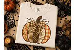 Patchwork Pumpkin Fall PNG Sublimation T Product Image 3