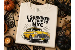 I Survived NYC Trip Halloween PNG Tee Product Image 2