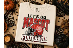 Let's Go Mascot Football PNG Tee Design Product Image 3