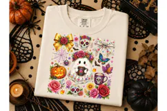 Halloween Ghost Floral PNG Shirt Design Product Image 2