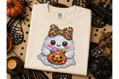 Rhinestone Ghost Halloween PNG Tee Product Image 3