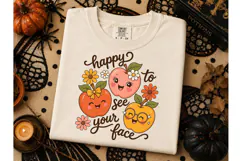 Happy To See Your Face Apple PNG Tee Product Image 3