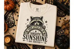Sarcastic Raccoon Sunshine PNG Tee Desig Product Image 3