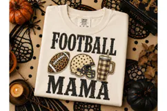 Football Mama PNG Sublimation Tee Design Product Image 3