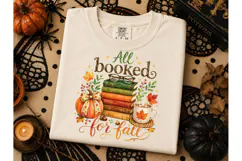 All Booked For Fall PNG Shirt Design Product Image 3