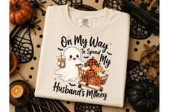 Halloween Ghost Shopping PNG Tee Design Product Image 3