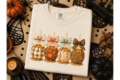 Fall Caramel Apple Coquette PNG Tee Product Image 2
