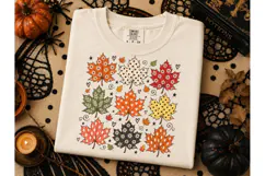 Fall Autumn Leaves PNG Shirt Design Product Image 3
