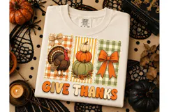 Give Thanks Thanksgiving PNG Tee Design Product Image 2
