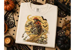 Skeleton Cowgirl Halloween PNG Tee Desig Product Image 2