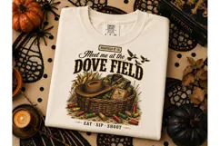 Meet Me Dove Field Hunting PNG Tee Product Image 2