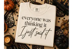 Everyone Was Thinking It Funny PNG Tee Product Image 1