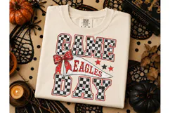 Game Day Eagles PNG Checkered Tee Design Product Image 2