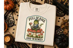 Full of Rage and Whimsy Frog PNG Tee Product Image 3