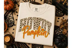 Howdy Pumpkin Leopard PNG Fall Tee Desig Product Image 2
