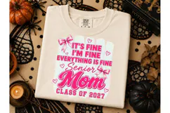 Senior Mom Class 2027 PNG Tee Design Product Image 2