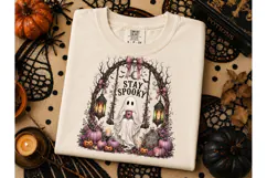 Stay Spooky Ghost Halloween PNG Tee Product Image 2