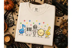 Kawaii Music Characters PNG Shirt Design Product Image 3