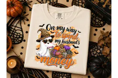 Halloween Ghost Spend Money PNG Shirt Product Image 3