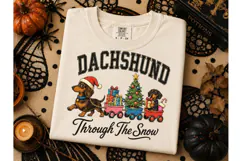 Dachshund Through The Snow PNG Tee Product Image 2