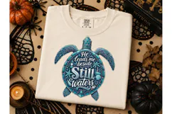Sea Turtle Still Waters PNG Shirt Design Product Image 3