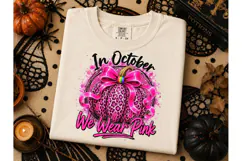 In October We Wear Pink Pumpkin PNG Product Image 3