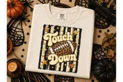 Touchdown Leopard Football PNG Shirt Product Image 2