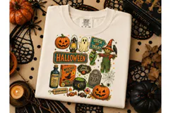 Halloween Vintage Collage PNG Tee Design Product Image 3