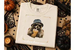 Raccoon Boba Tea PNG Funny Tee Design Product Image 2