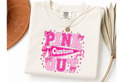 Pink Out Custom Cheer PNG Shirt Design Product Image 3