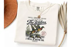 When You Pass Through The Waters PNG Tee Product Image 3