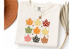 Fall Autumn Leaves PNG Shirt Design Product Image 3