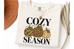 Cozy Season Pumpkin PNG Fall Tee Design Product Image 3