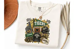 Tigers Football PNG Sublimation Tee Desi Product Image 3