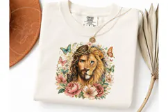Jesus Lion Floral PNG Sublimation Design Product Image 3