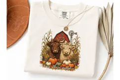 Hay There Pumpkin Highland Cow PNG Product Image 3
