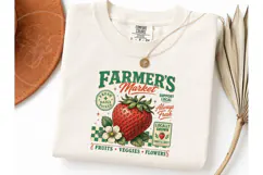Farmer's Market Strawberry PNG Tee Product Image 3