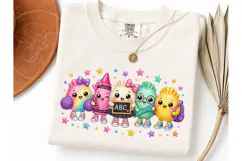 Cute School Supplies Squad PNG Tee Product Image 3