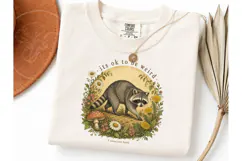 It's Ok To Be Weird Raccoon PNG Tee Product Image 3