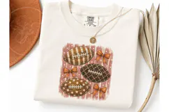 Halloween Football Coquette PNG Tee Product Image 3